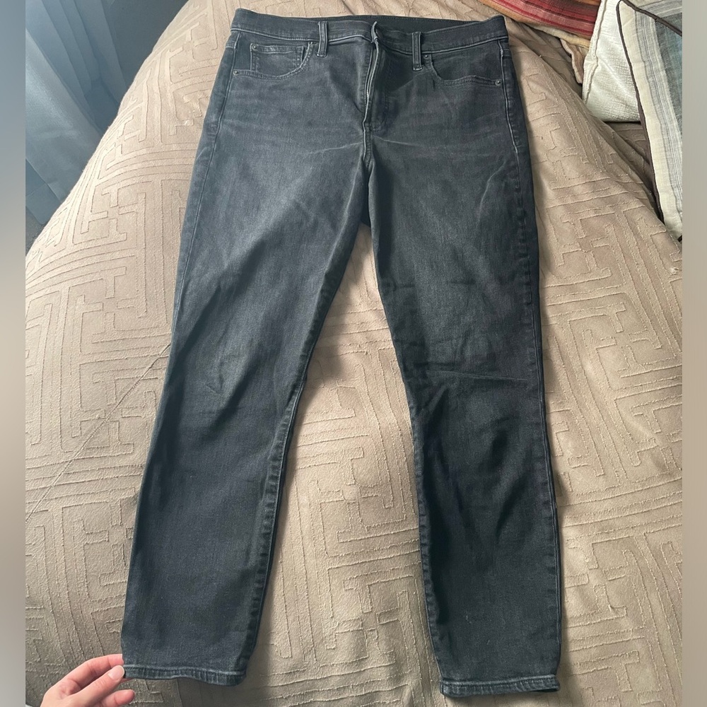 Gap Denim True Skinny Sky High Rise Faded Black Wash 32 14S 14 Short Petite 32P